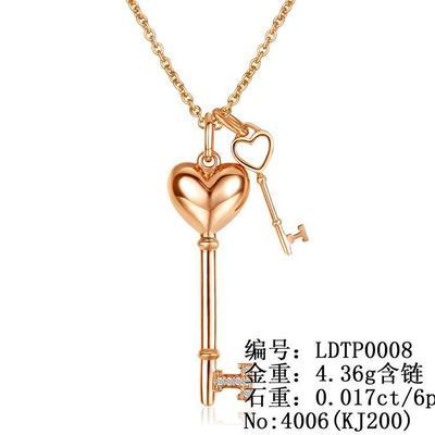 高端珠寶定制新標桿 解讀LDTP0008歐美風K金鑲鉆套鏈